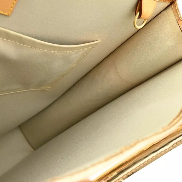 Louis Vuitton Gold Monogram Miroir Sac Plat Tote Handbag M40268 FO4019 134462 - Picture 9 of 10